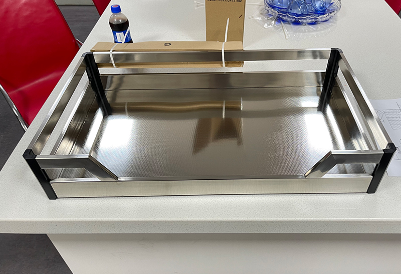 600mm to 900mm Kitchen Multi-functional Basket Soft Closing Stainless Steel Pull Out Basket with Drawer Soft-closing Slide
