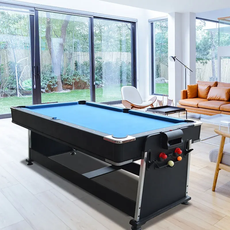 7FT Nhà Máy Bán Trực Tiếp 4 Trong 1 Đa Chức Năng Gấp Air Hockey Bảng Bàn Tennis Với Dinning Top Billiard GameTable Combo