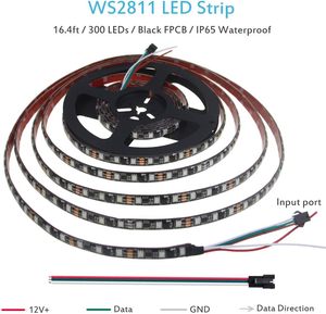Ws2811 striscia Led 12v 24v Ic 5050 Rgbic 60led/M pixel programmabili individuali indirizzabili flessibile Ws 2811 striscia Led - Product Image 5