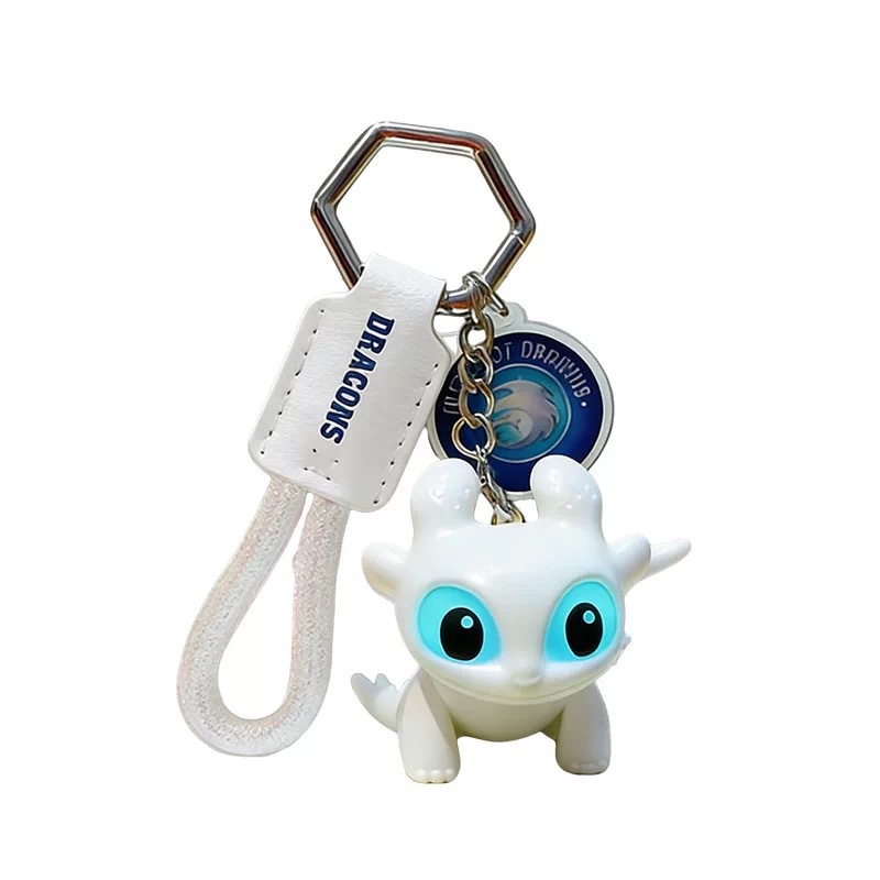 Porte-clés ailé 8 cm avec pendentif yeux lumineux