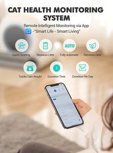 2023 Petfessor yeni daha az navlun maliyeti büyük otomatik kedi kutusu ile App uzaktan kumanda sağlık monitör kedi kum kabı - Product Image 4