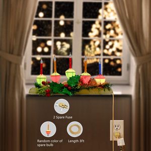 Juego de cuerdas LED de 5 luces con certificación UL, luces decorativas de árbol de Navidad de noche de burbujas festivas multicolores para uso en exteriores - Product Image 2