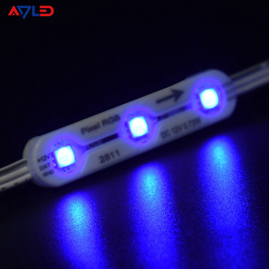 Разные изменения цвета 50 шт. на строку WS2811 RGB светодиодный модуль освещения DC 12 В SMD 5050 Адресный Цвет Мечты RGB 0,72 Вт