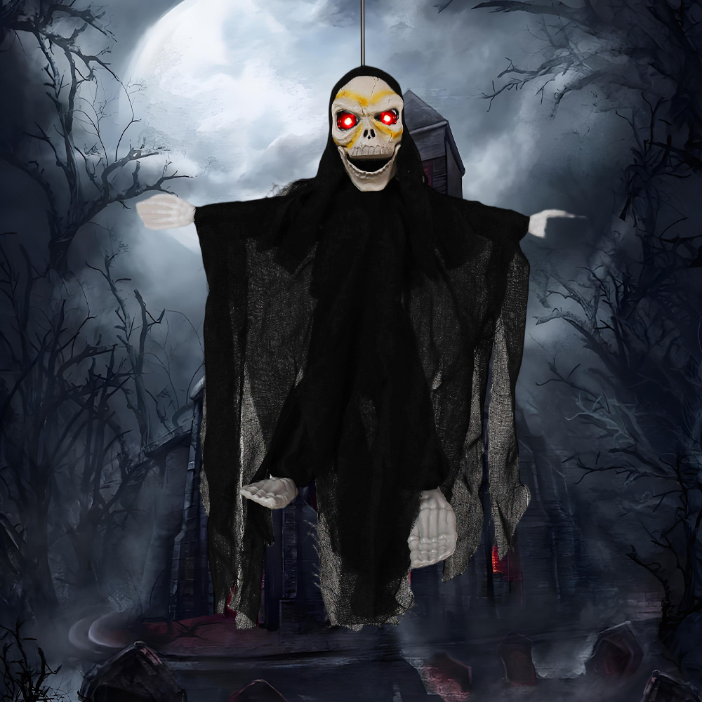 Glowing ghostly screeching legs swinging up and down