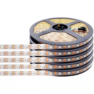 WS2812B RGB发光二极管条DC5V SMD5050 5m 60 30发光二极管2812集成电路RGB梦幻彩色发光二极管带灯全套套件适配器拆卸控制器 - Product Image 1
