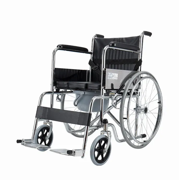 Dobrável paciente idoso cadeira de transferência para o hospital ao ar livre braço Floding Lightweight Manual Wheelchair