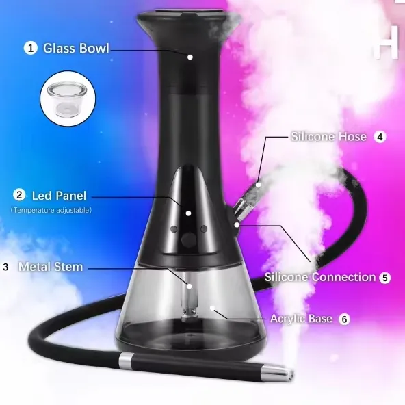 2024 vendita calda nuovo Design VAPRUZ personalizzato senza carbone Extra baccelli elettrici OOKAeing Shesha Set Chicha Hookah