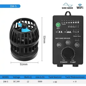 Jebao jejedw serisi WIFI kontrolü donatılmış sinüs sessiz dolaşım dalga pompaları DW-5 DW-9 DW-16 SDW-5 SDW-9 SDW-16 - Product Image 2