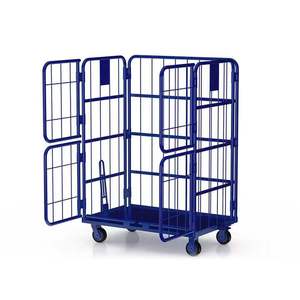 Stahl lager Lagerung Faltbare Hoch leistungs walzen container Logistik Transport Überroll käfig Einkaufs wagen OEM Lager wagen