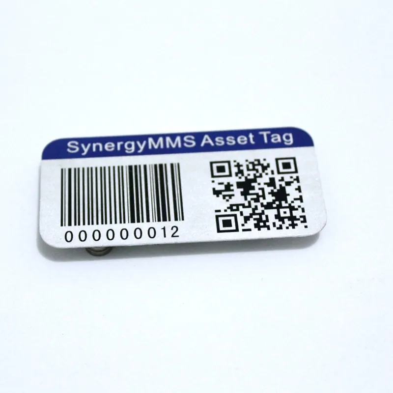 Label Kode Batang Logam Aluminium Anodized Kustom dengan Kode QR