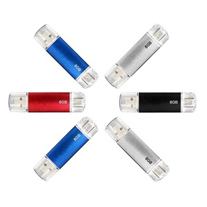 De alta calidad velocidad 2 en 1 memoria usb otg Usb Flash Drive 16GB 32GB 64 Gb de memoria