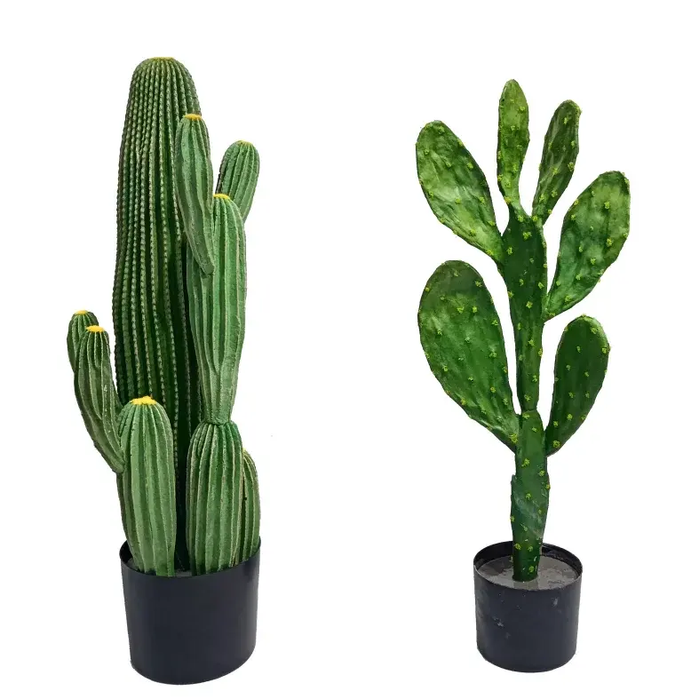 Tanaman Tropis dalam ruangan murah terlaris tanaman gurun palsu pot kecil Bonsai kaktus sukulen buatan