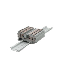 Bloques de terminales de resorte de conexión de empuje de latón de plástico de riel DIN de alimentación a través de PA66 800V 24A de 2, 2, 0 - Product Image 5