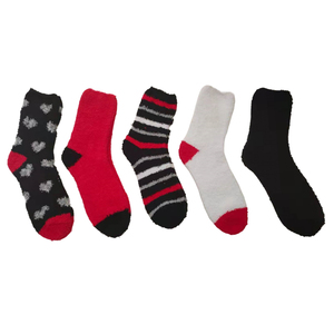 Sang Trọng Fluffy Lông Cừu Mờ Vớ Mùa Đông Trong Nhà Ngủ Giường Mờ Vớ Tùy Chỉnh San Hô Fleece Crew Sock Cho Phụ Nữ - Product Image 1