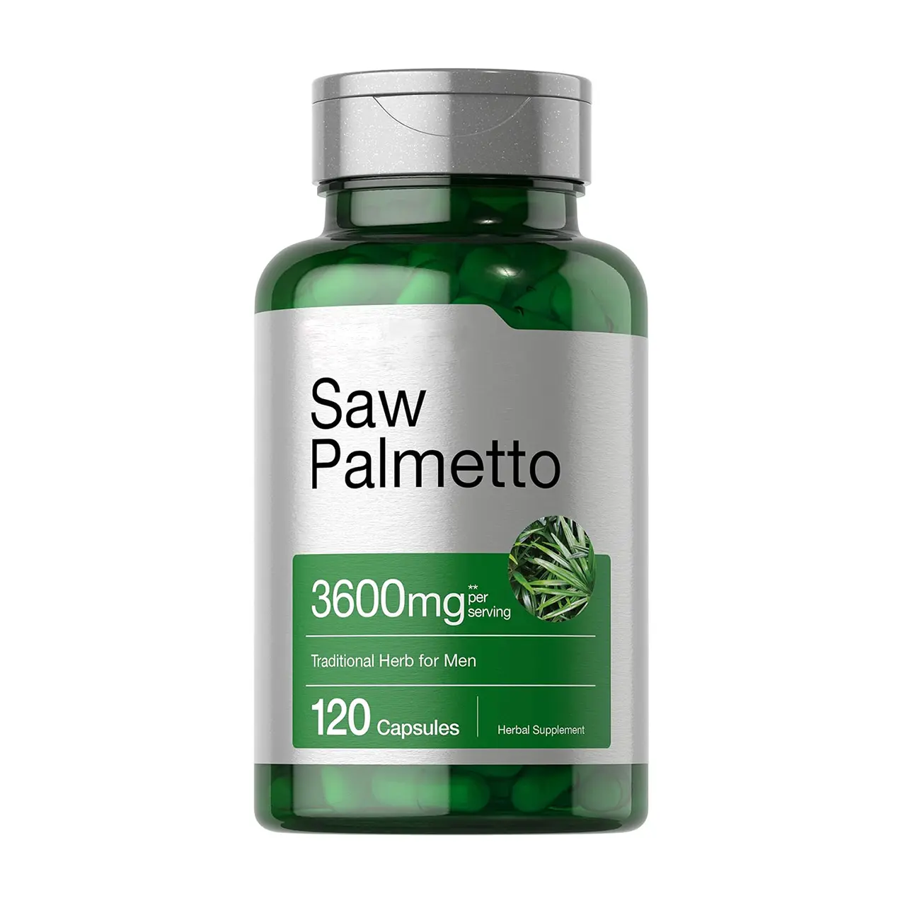 Capsules de Saw Palmetto Extrait Mélangé de Marque Privée 3600Mg Pilules Saw Palmetto