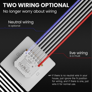Interruttori a pulsante sistemi di illuminazione automatica Tuya Smart Home telecomando Wireless Timer Switch MOES Zigbee No Neutral - Product Image 4