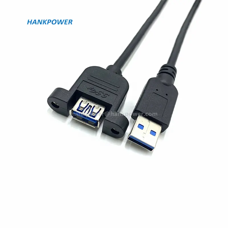 卸売USB A 3.0オス-メス延長ケーブルマウントパネル付き
