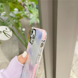 Moda renkli bulutlar boyama telefon iphone için kılıf 12 mini 11 13 Pro Max 7 8 artı X XR XS Max SE 2020 sevimli silikon kapak - Product Image 5