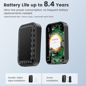 Smatrul 62 Klokkenspel Draadloze Deurbel 350M Bereik 110db Sos Alarm Waterdichte Knop Deur Ring Bell Eu Consumentenelektronica - Product Image 3