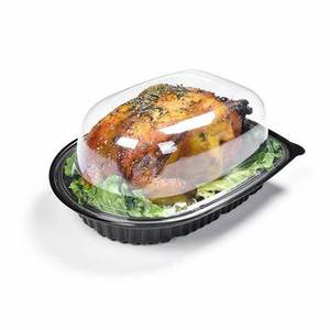 Food Grade OPS <strong>Lid</strong> for <strong>Rectangular</strong> Oval <strong>Containers</strong> Portable PP Material for Roast Chicken Nuts Packaging Cake Storage Use - Product Image 1