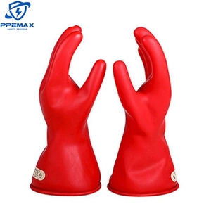 Çin'de yapılan el koruma dielektrik yalıtım eldiven sınıf 00 0 1 2 3 4 kauçuk yalıtım elektrik anma eldiven - Product Image 5
