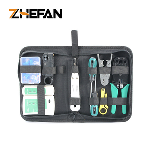 Elektriker Werkzeuge Netzwerk zange Reparatur-Werkzeugs atz mit Kabel tester Cutter Stripper Schrauben dreher Werkzeugs atz RJ45 Crimp-Kit