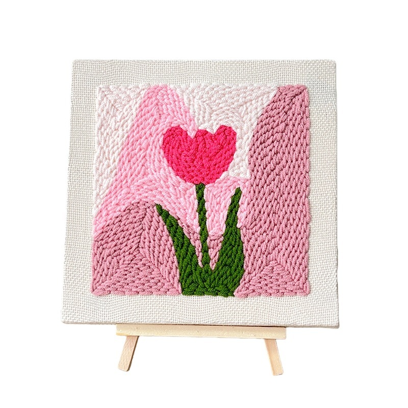 Tulipe Rose - Cadre Carré