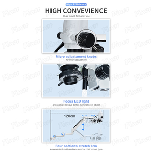 กล้องจุลทรรศน์ทันตกรรมแบบพกพาควบคุมเมาส์ด้วย4K กล้องจุลทรรศน์ทันตกรรมสำหรับโคมไฟ LED สำหรับกล้องจุลทรรศน์ทันตกรรม - Product Image 5