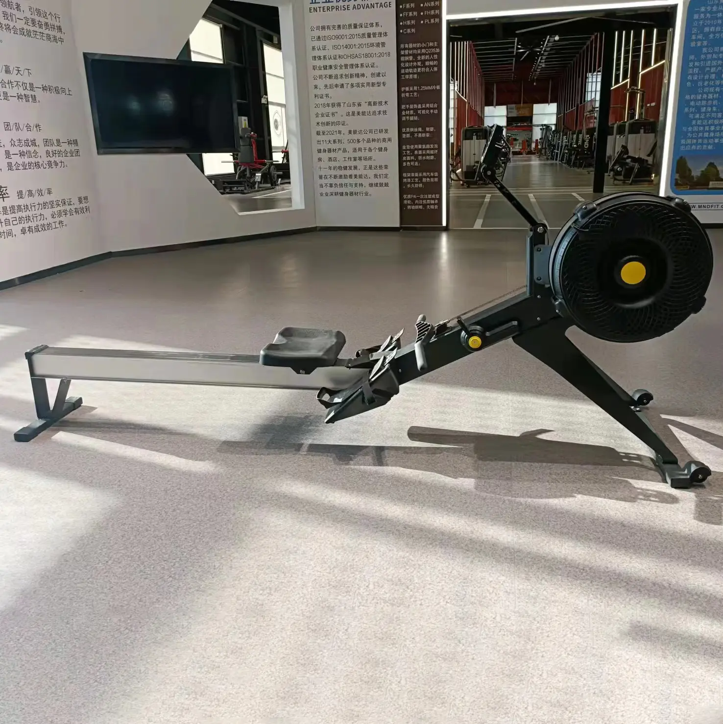Mesin pendayung udara peralatan kebugaran Gym komersial rumah baru peralatan kebugaran intensitas tinggi mesin dayung Klub