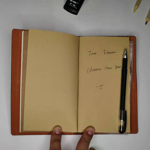 Copertina morbida ecologica libri ricaricabili viaggi escursionismo colore marrone chiaro Agenda personalizzata stampa Agenda diario in pelle Notebook di marca - Product Image 4