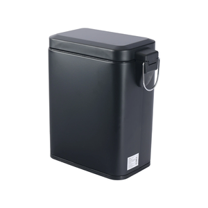 Nhà Sản Xuất Hẹp 5L Hình Chữ Nhật Phòng Tắm Màu Đen Thùng Rác Nhà Vệ Sinh Bin Với Bìa Và Kim Loại Bàn Đạp - Product Image 4