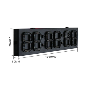 Orologio da parete con Display a LED digitale a 6 segmenti a 7 cifre da esterno personalizzabile all'ingrosso - Product Image 2