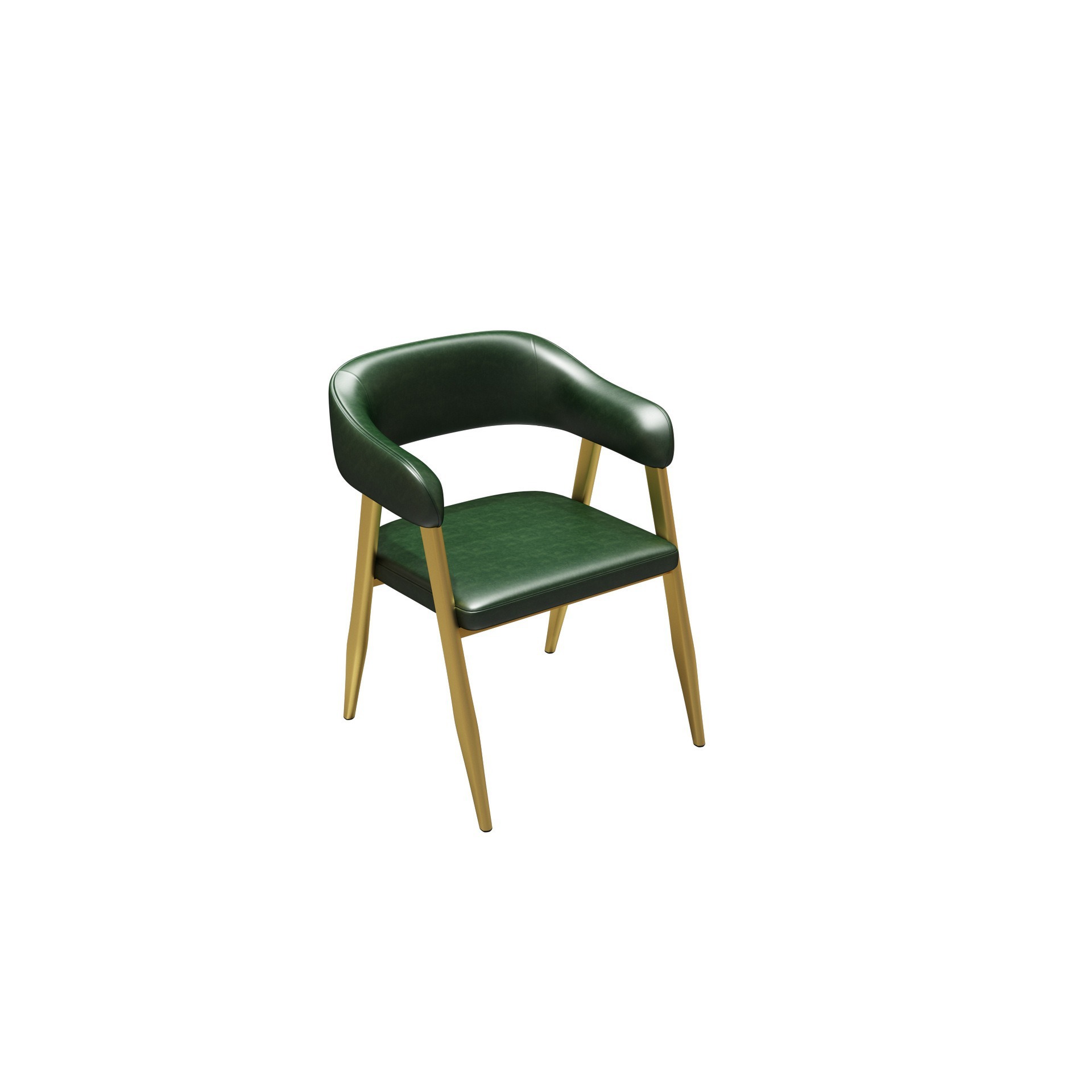 Silla de comedor B, pata dorada.