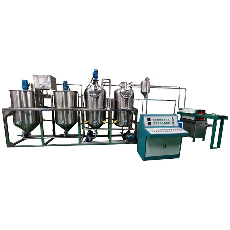 Usado motor óleo refinaria máquina/waste coco óleo reciclagem planta óleo refinaria máquina usando soja
