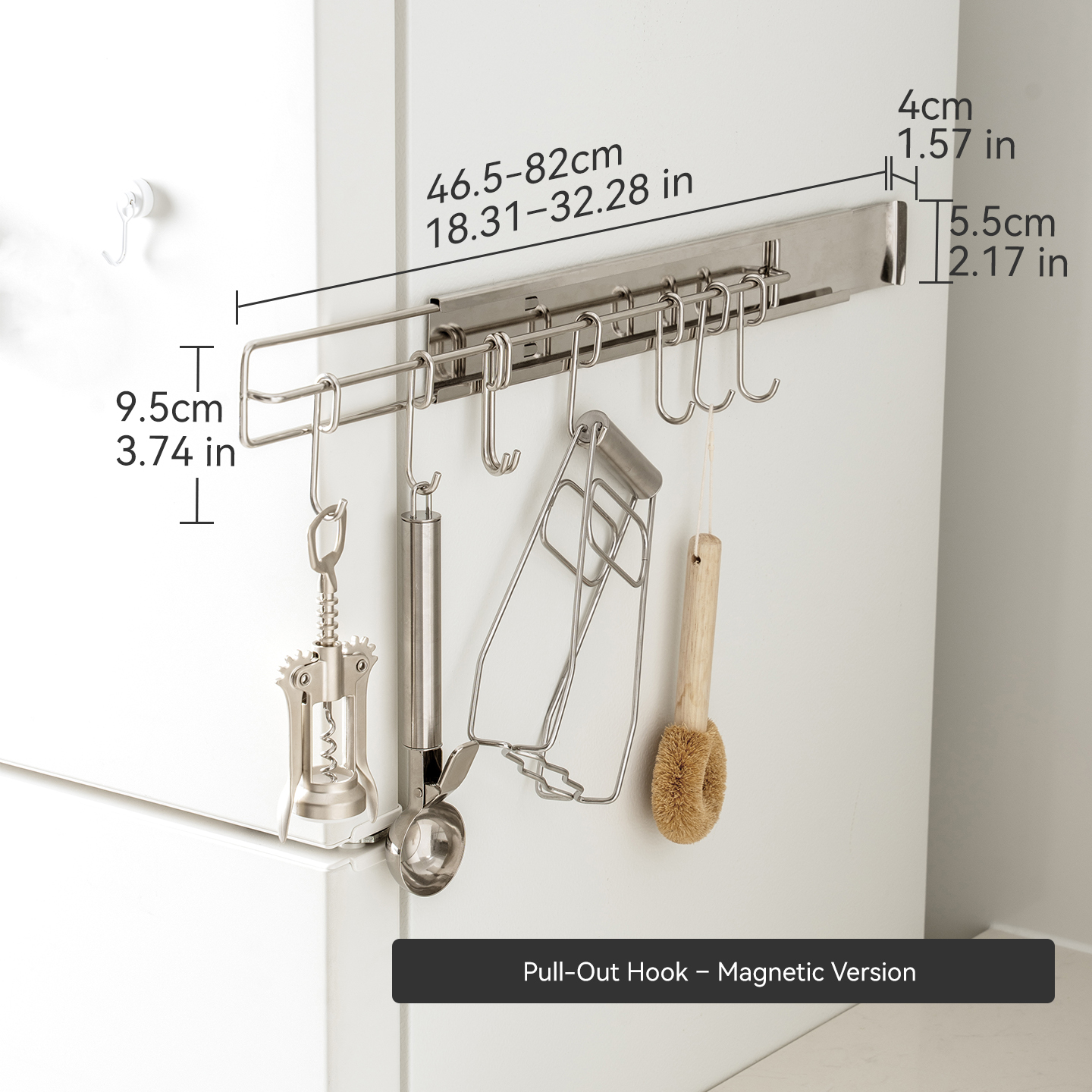 Versione magnetica con gancio estraibile in argento