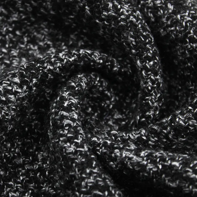 Fiammato molto pesante 20% lana 60% poli 20% Rayon tessuto Tweed personalizzato tessuto TWEED di lana certificato FSC