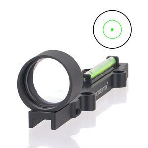 FOCUHUNTER戦術1x 28mmファイバーグリーンサークルドットサイトリブマウントバッテリー無料ハンティング耐衝撃性防水グリーンドットスコープ - Product Image 2