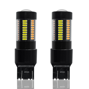 F2WORLD <strong>12V</strong> Dual Color <strong>LED</strong> Turn Signal Light Bulbs DRL White Yellow 66SMD Error Free Canbus with Resistor <strong>New</strong> Condition - Product Image 2