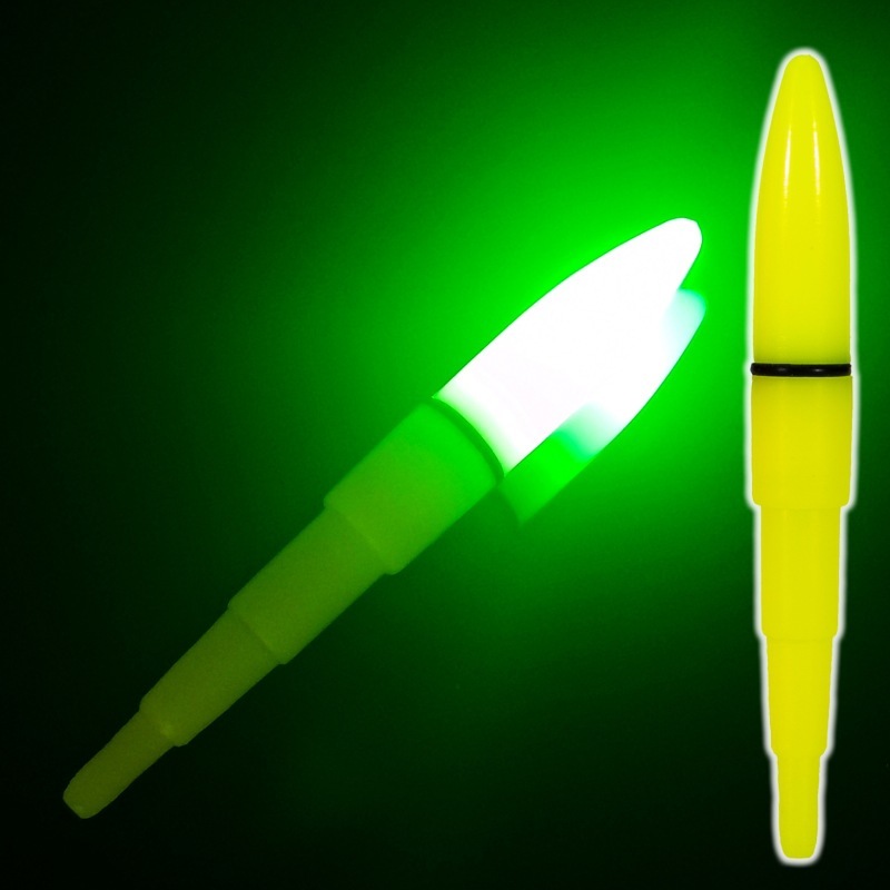 Pale green glow-battery not included