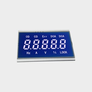 Pantalla lcd de 7 segmentos de audio de 5 dígitos de la pantalla lcd con conductivo elastómero para conector de lcd reproductor de medios de comunicación de 7 tipo de segmento - Product Image 1