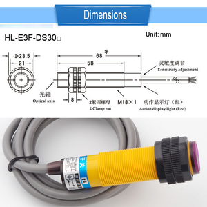 E3F-DS30C4 E3F-DS30B2 E3F-DS30C3 DC Three-wire Switch Diffuse Reflection <strong>Infrared</strong> Proximity <strong>Sensor</strong> - Product Image 6