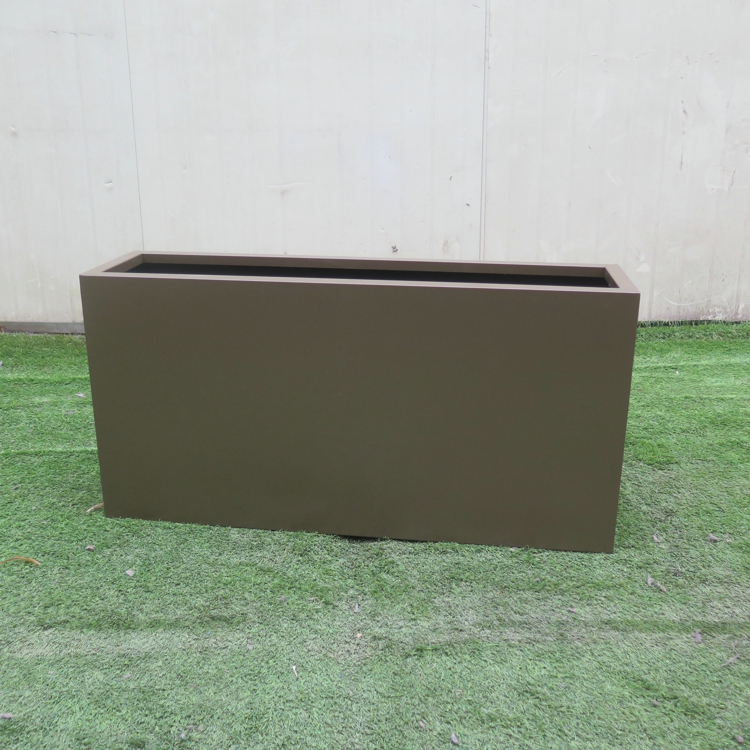 High Quality Garden Park Flower Pot Hot Sale Metal Steel Planter Box Rectangle Flower Box Customized Color