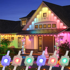 Profilo esterno in alluminio permanente RGB pietra preziosa illuminazione natale LED Pixel nodo con programma o illuminazione programmabile