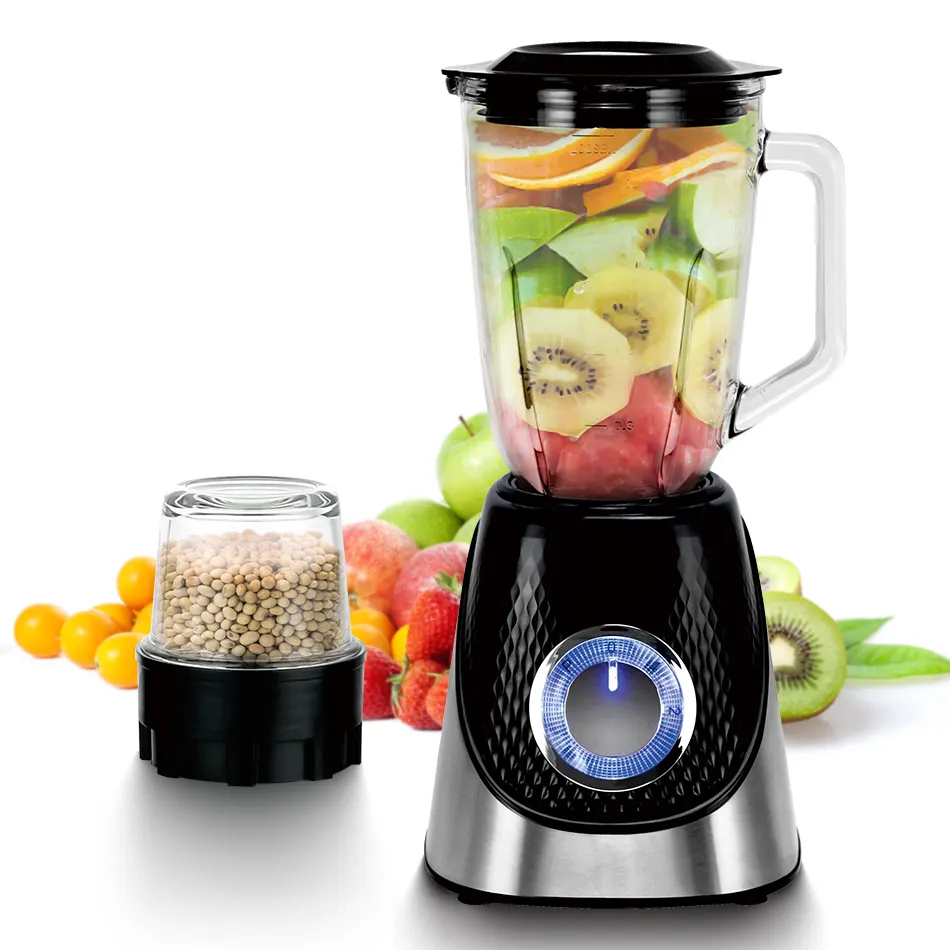 600W smoothie maker 1.5L glass 2 in 1 electric blender