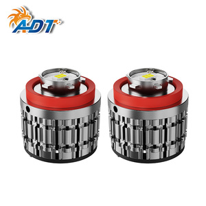 רכב ט הוביל ערפל אור dc 9-28v 40w 4000lm צבע כפול לבן צהוב הוביל אור הפוך 3000k 6500k