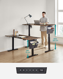 VASAGLE Electric Ergon omic Rising Computer tisch 70x160 x (72-120) cm 4 Höhen Speicher funktion Stehpult für das Home Office - Product Image 3