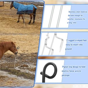รั้วไฟฟ้าสำหรับควบคุมสัตว์รั้วไฟฟ้าปศุสัตว์แบบครบวงจร - Product Image 6
