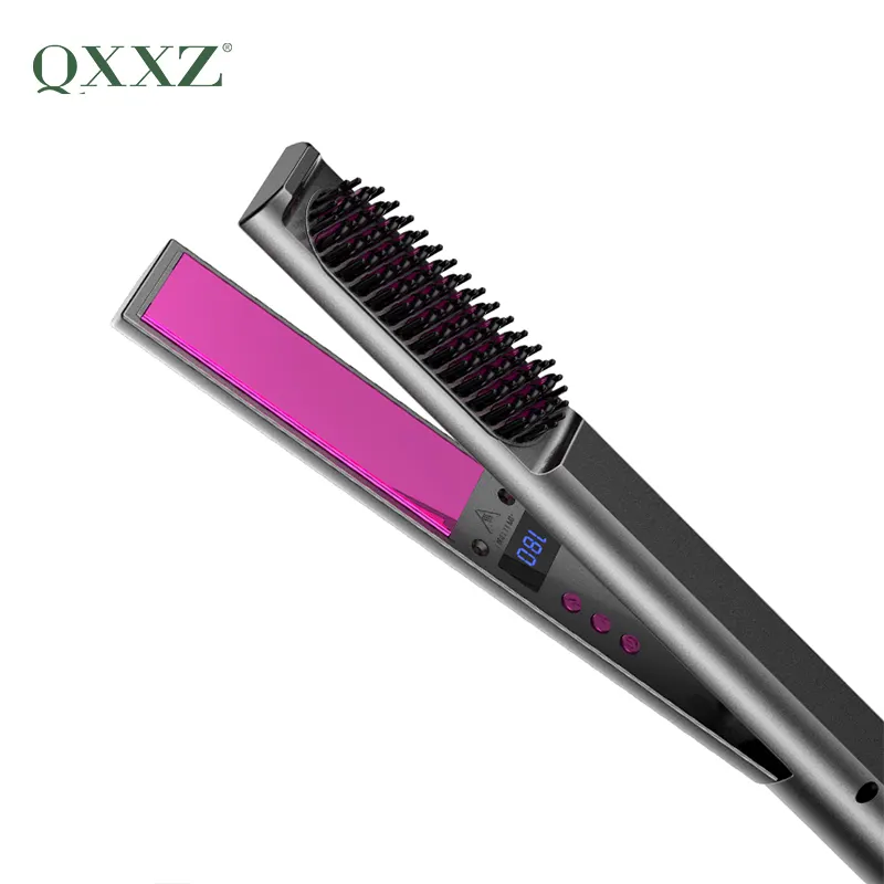 QXXZ fornitura di fabbrica 3-in-1 professionale per capelli capelli capelli ricci e lisci con display a pettine caldo a temperatura LCD