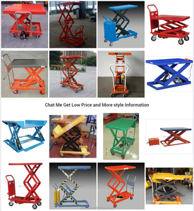Petite <span class=keywords><strong>table</strong></span> élévatrice de ciseaux/chariot manuel de chariot pour l'entrepôt/ascenseur hydraulique léger de chariot de chariot d'entrepôt de ciseaux de main - Product Image 3
