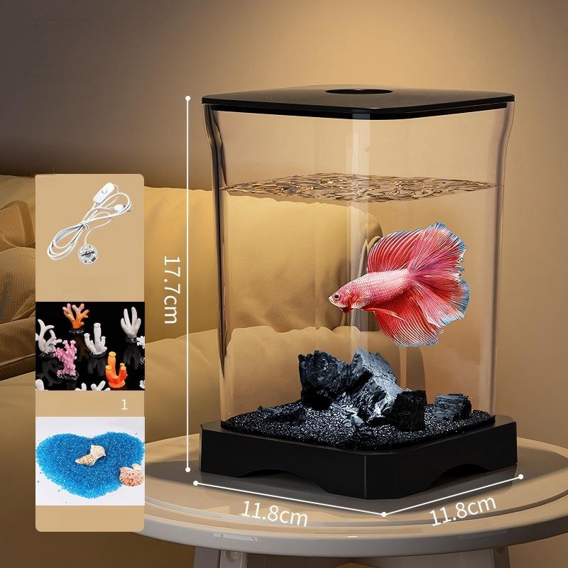 Noir + lumière d'aquarium + perles